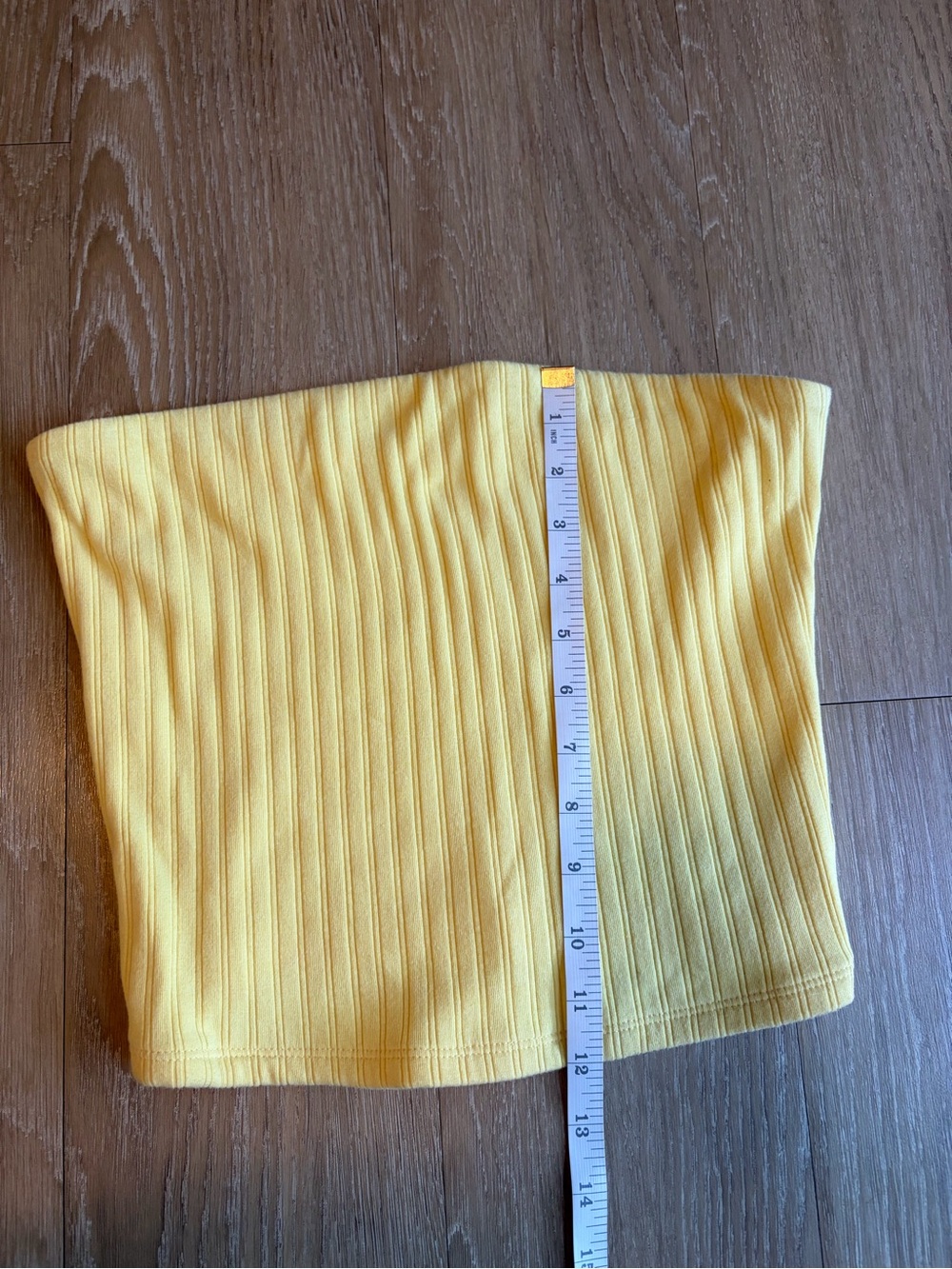 American Eagle Outfitters Yellow Ribbed Strapless Tube Top - Picture 8 of 8